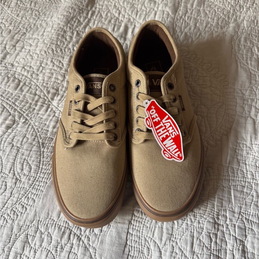 Vans Men's Beige Canvas Sneakers